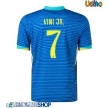 Maglie da calcio Brasile Vinicius Junior #7 Seconda Maglia Copa America 2024 Manica Corta